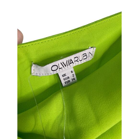 Olivia Rubin Colleen Silk Blend Maxi Dress Gown Halter Neck Tie Scarf Gala Sz 2 - Picture 9 of 14